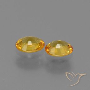 Gemas de Zafiro Naranja dorado intenso natural de 1.30 ct, Ovalada, VVS-VS