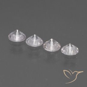 Gemas de Zafiro Blanco natural de 1.44 ct, Redondo, VS