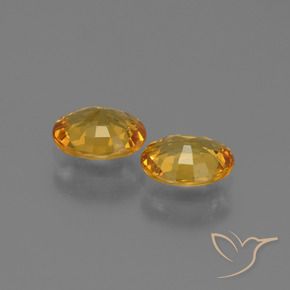 Gemas de Zafiro Naranja dorado intenso natural de 1.22 ct, Ovalada, VS