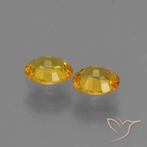 Gemas de Zafiro Dorado natural de 1.42 ct, Ovalada, VVS-VS