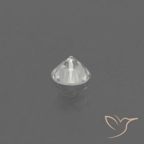 Zafiro Blanco cálido natural de 0.40 ct, Redondo, VVS-VS
