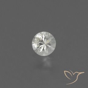 Zafiro Blanco natural de 0.35 ct, Redondo, VS