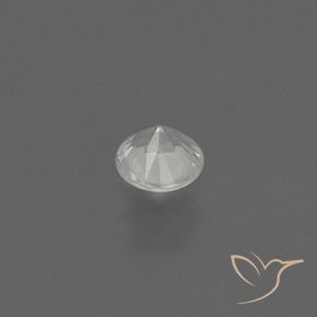 Zafiro Blanco natural de 0.35 ct, Redondo, VS