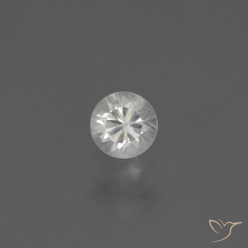 0.45ct Natural Blanco Zafiro, Redondo, VS