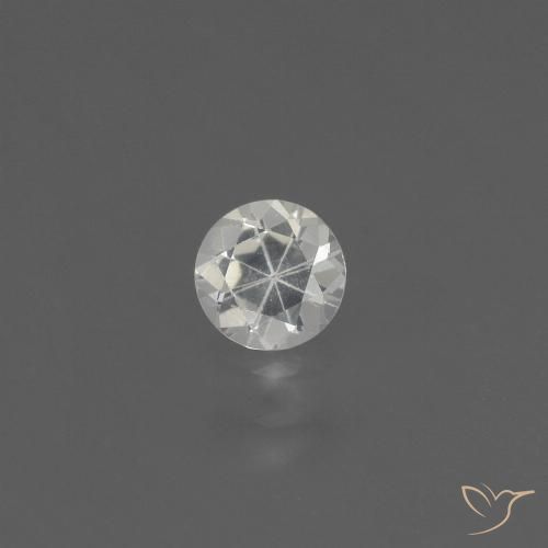 0.39ct Natural Blanco Zafiro, Redondo, VS