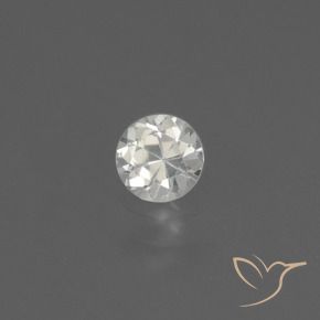 Zafiro Blanco natural de 0.39 ct, Redondo, VS