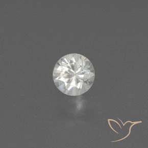 Zafiro Blanco natural de 0.43 ct, Redondo, VS