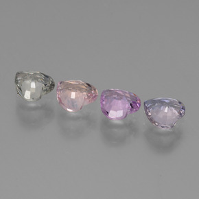Gemas de Zafiro Multicolor natural de 1.93 ct, Forma de corazón, VVS-VS