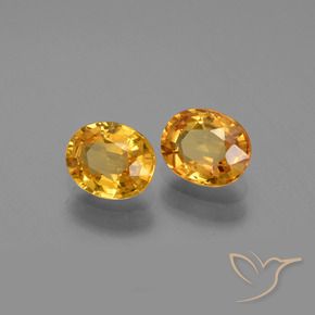 Gemas de Zafiro Naranja dorado intenso natural de 1.58 ct, Ovalada, VS
