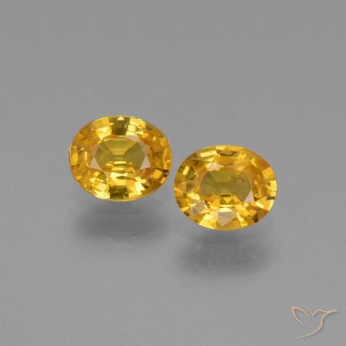 1.44ctw Natural Dorado oscuro Zafiro, Ovalada, VS