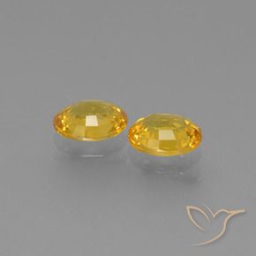 Gemas de Zafiro Dorado natural de 1.51 ct, Ovalada, VS