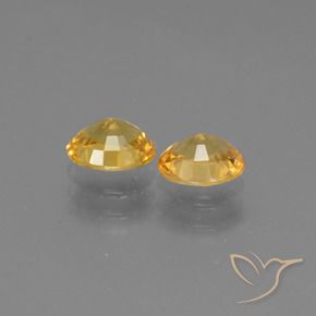 Gemas de Zafiro Dorado oscuro natural de 1.49 ct, Ovalada, VS