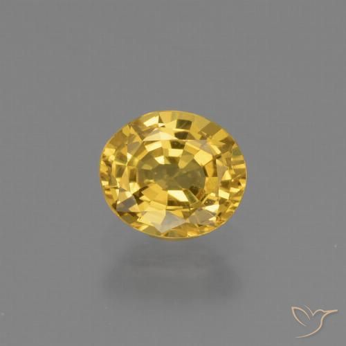 0.73ct Natural Dorado Zafiro, Ovalada, VS