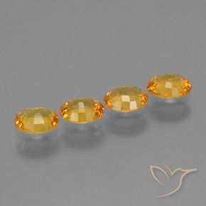 Gemas de Zafiro Naranja dorado intenso natural de 2.74 ct, Ovalada, VVS-VS