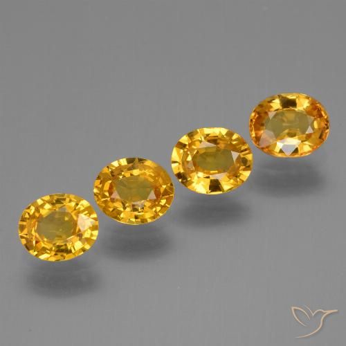 2.73ctw Natural Dorado naranja intenso Zafiro, Ovalada, VVS-VS