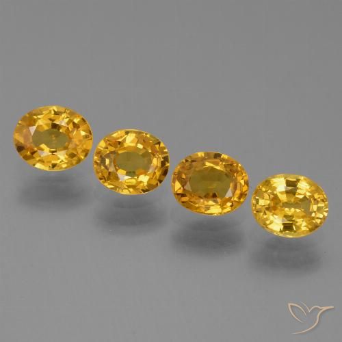 2.78ctw Natural Dorado naranja oscuro Zafiro, Ovalada, VS