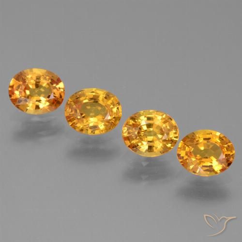 2.82ctw Natural Dorado naranja oscuro Zafiro, Ovalada, VS