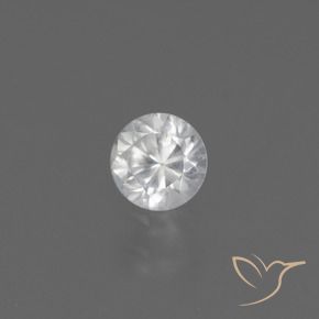 Zafiro Blanco natural de 0.40 ct, Redondo, VS