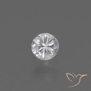 Zafiro Blanco natural de 0.41 ct, Redondo, VS