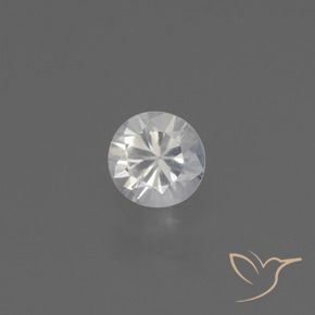 Zafiro Blanco natural de 0.39 ct, Redondo, VS