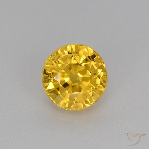 0.73ct Natural Dorado Zafiro, Redondo, VS