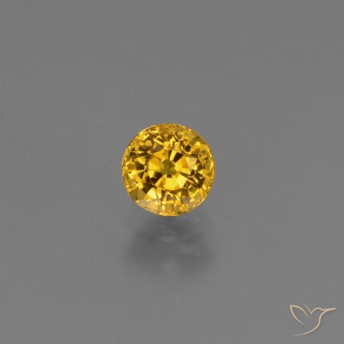 0.65ct Natural Dorado Zafiro, Redondo, VVS-VS