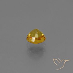 Zafiro Dorado natural de 0.65 ct, Redondo, VVS-VS
