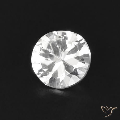 Zafiro Blanco natural de 0.38 ct, Redondo, VS