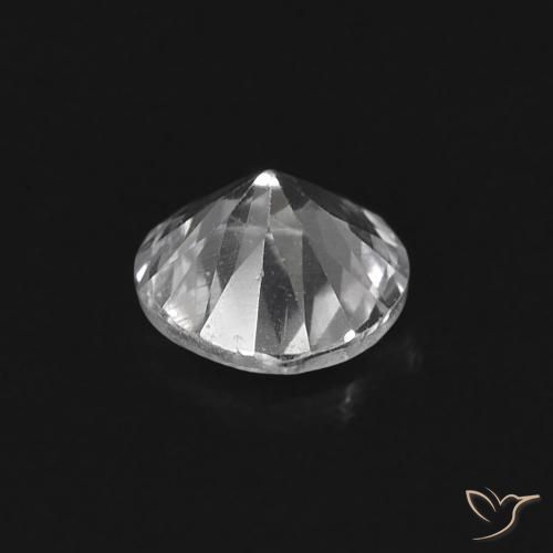 Zafiro Blanco natural de 0.38 ct, Redondo, VS