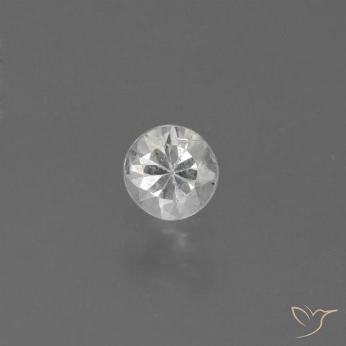 0.42ct Natural Blanco Zafiro, Redondo, VS