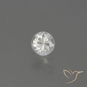 Zafiro Blanco natural de 0.42 ct, Redondo, VS