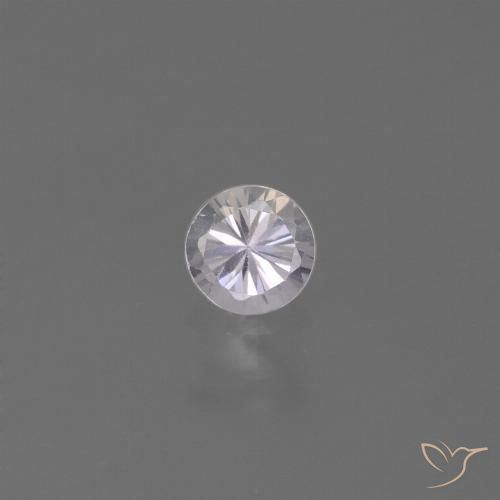 0.34ct Natural Blanco rosado púrpura Zafiro, Redondo, VS, Photo A