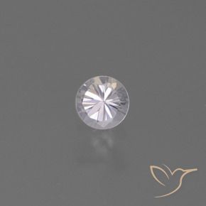 Zafiro Blanco rosado púrpura natural de 0.34 ct, Redondo, VS