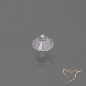 Zafiro Blanco rosado púrpura natural de 0.34 ct, Redondo, VS