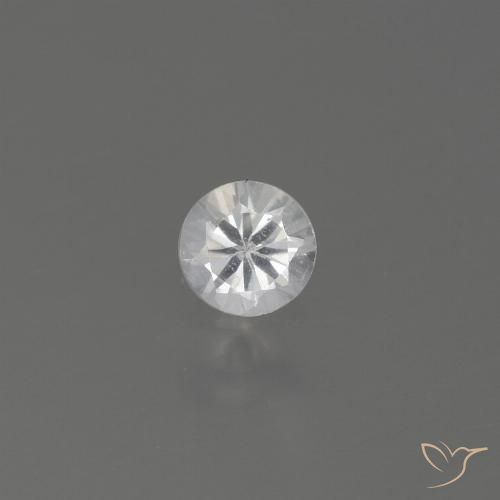 0.32ct Natural Blanco Zafiro, Redondo, VS