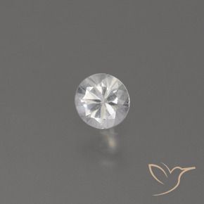 Zafiro Blanco natural de 0.32 ct, Redondo, VS