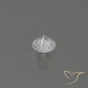 Zafiro Blanco natural de 0.32 ct, Redondo, VS