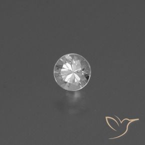 Zafiro Blanco natural de 0.34 ct, Redondo, VS