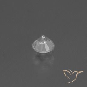 Zafiro Blanco natural de 0.34 ct, Redondo, VS