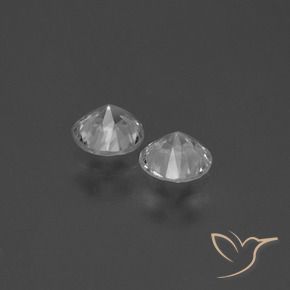 Gemas de Zafiro Blanco claro natural de 0.82 ct, Redondo, VS