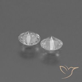 Gemas de Zafiro Blanco claro natural de 0.69 ct, Redondo, VS
