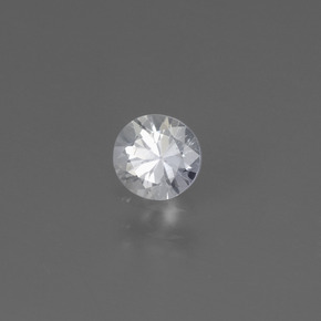 Zafiro Blanco natural de 0.40 ct, Corte Redondo, VS