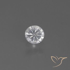 Zafiro Blanco natural de 0.38 ct, Redondo, VS
