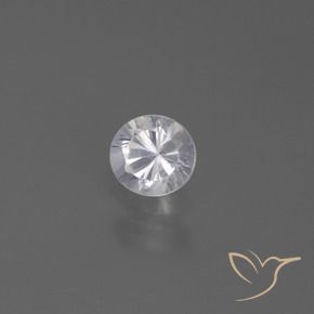 Zafiro Blanco natural de 0.46 ct, Redondo, VVS-VS