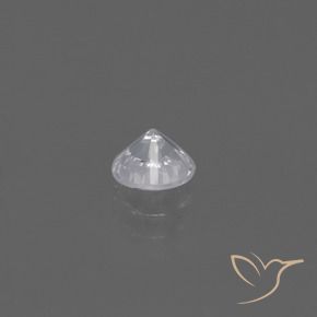 Zafiro Blanco natural de 0.46 ct, Redondo, VVS-VS