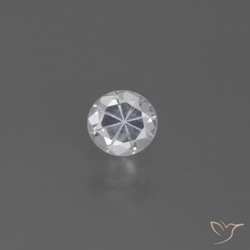 0.44ct Natural Blanco Zafiro, Redondo, VS
