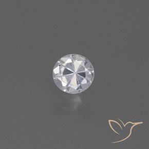 Zafiro Blanco natural de 0.44 ct, Redondo, VS