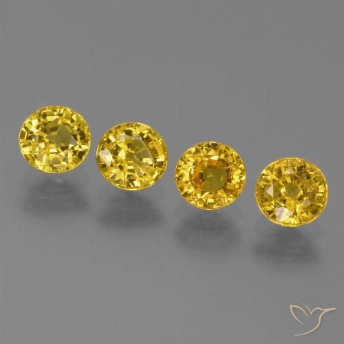 2.57ctw Natural Amarillo púrpura Zafiro, Redondo, VVS-VS