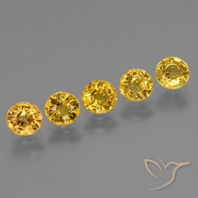 Gemas de Zafiro Amarillo púrpura natural de 3.05 ct, Redondo, VS