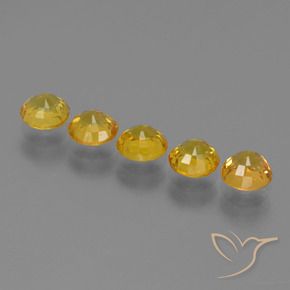 Gemas de Zafiro Amarillo púrpura natural de 3.05 ct, Redondo, VS
